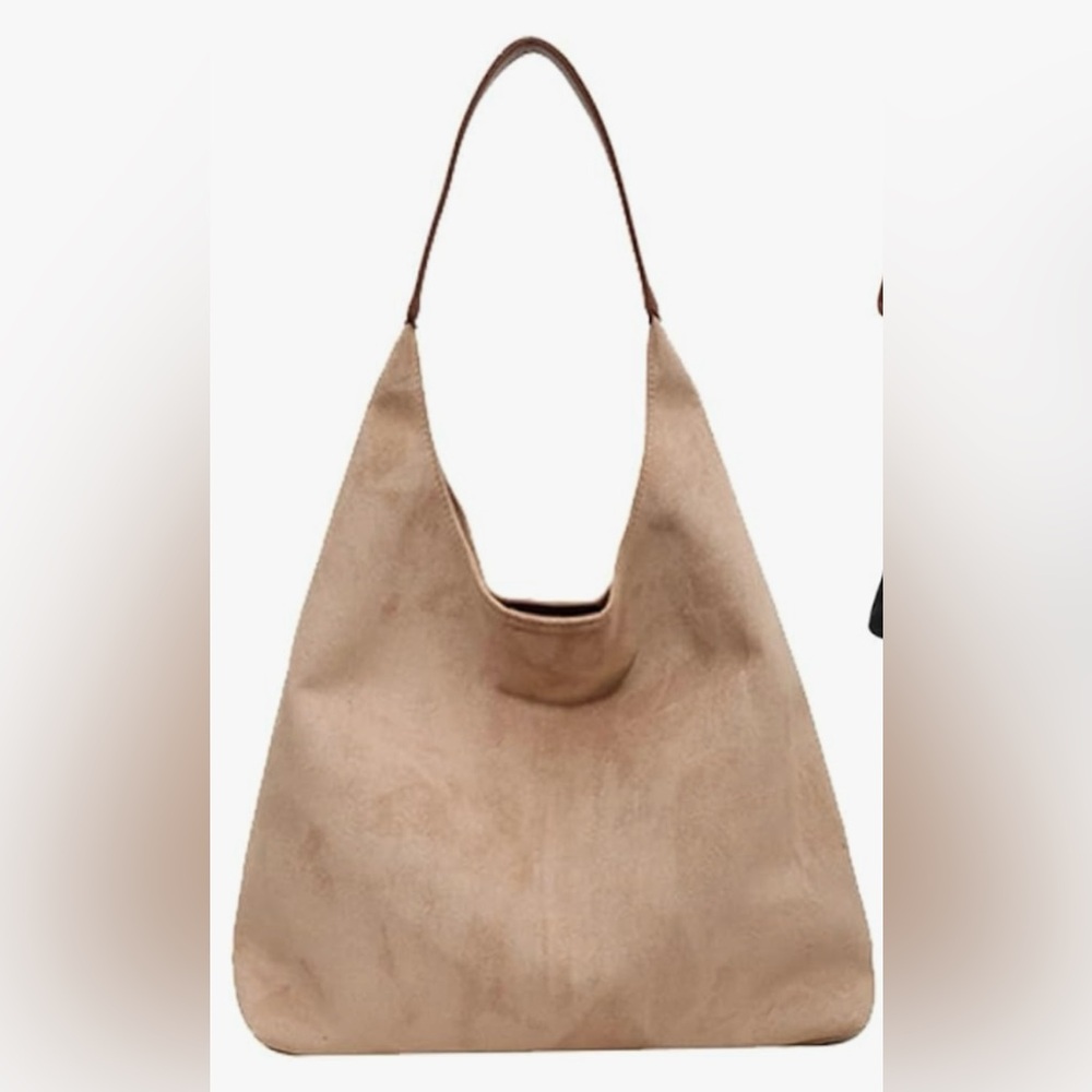 Elegant Tan Suede Women's Bag